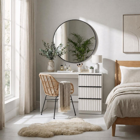 Lania 3 Drawer Dressing Table / Desk - White