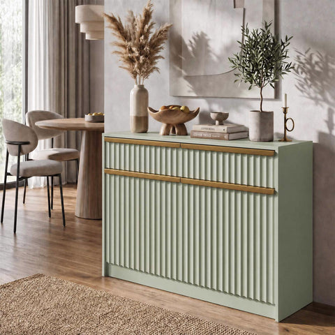 Lania 2 Door 2 Drawer Large Sideboard - Green