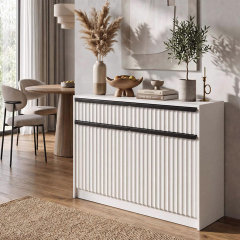 Lania 2 Door 2 Drawer Large Sideboard - White