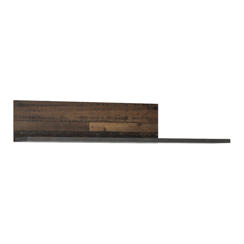 Brooklyn Shelf in Walnut and Dark Matera Grey — front view