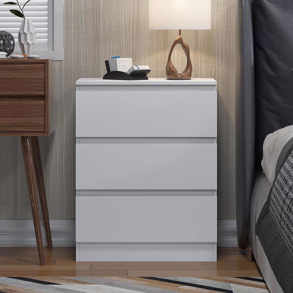 Carlton 3 Drawer Chest Of Drawers - Matt White