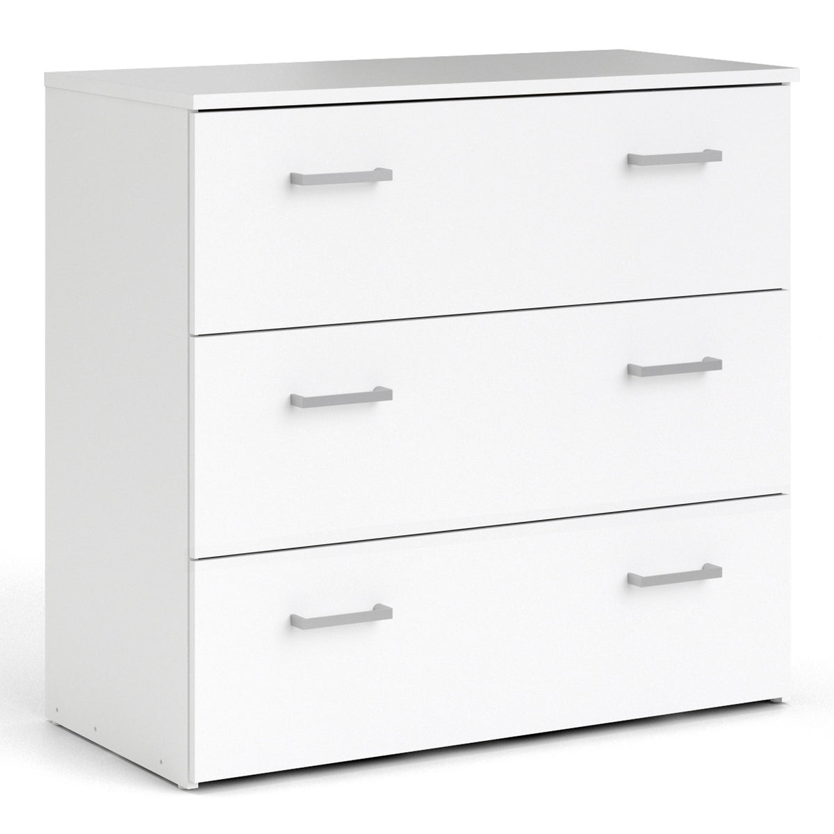 Space Chest of 3 Drawers in White — front view