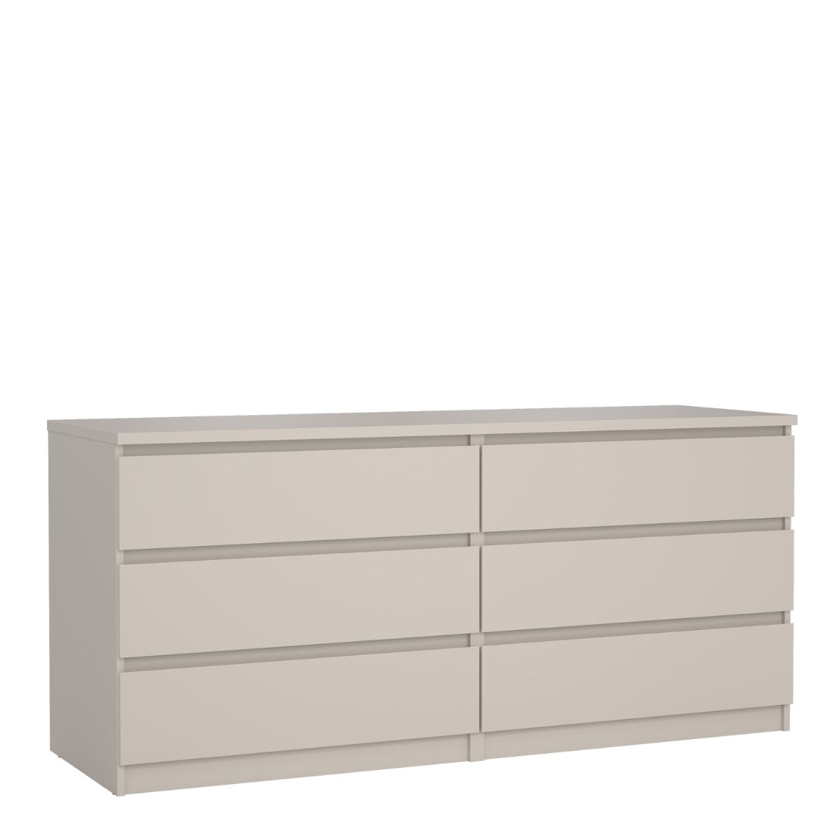 Naia Wide Chest of 6 Drawers in Cashmere | Modern Bedroom Storage