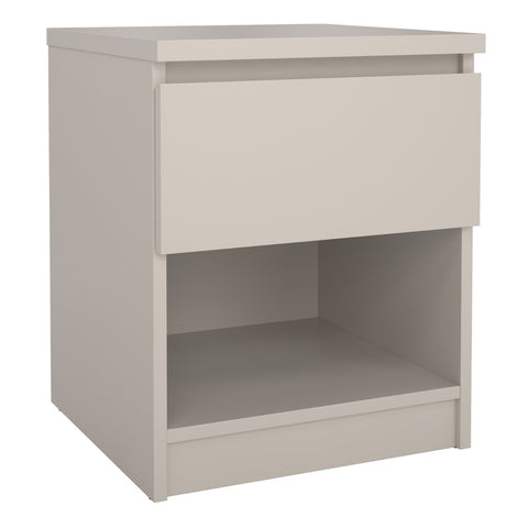 Naia Cashmere 1 Drawer Nightstand - Elegant Bedside Table