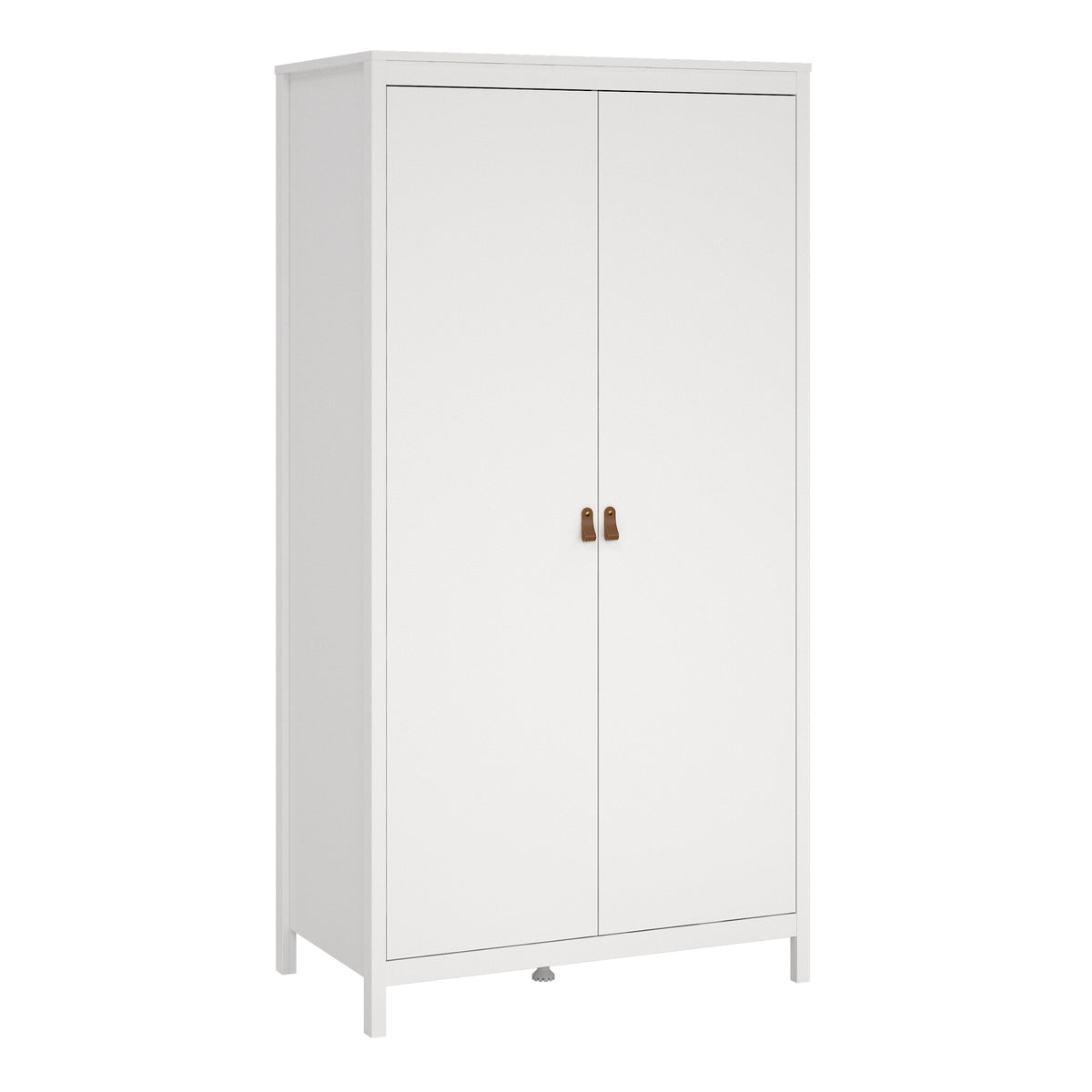 Barcelona Wardrobe with 2 Doors in White — front view