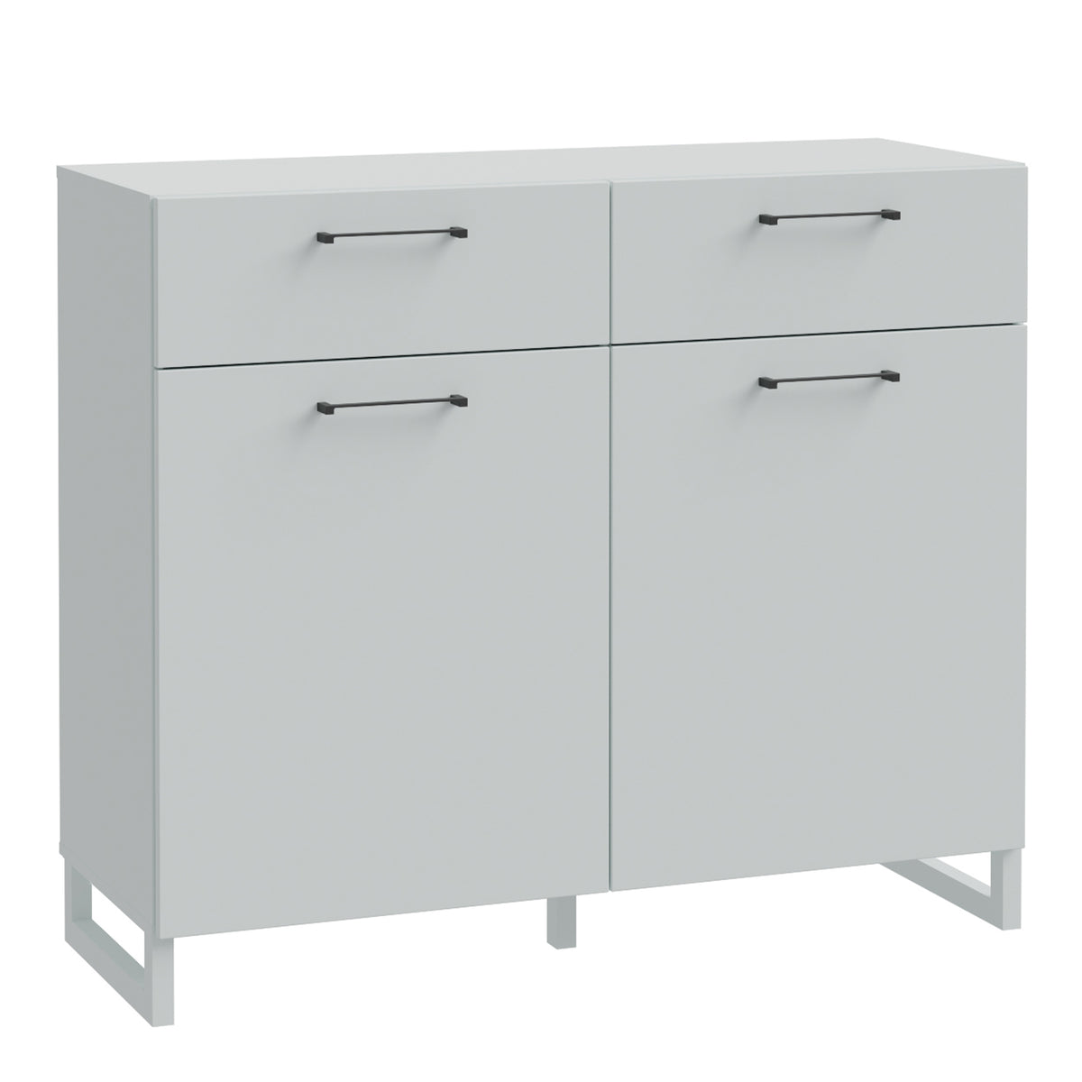 Sali 2 Door 2 Drawer Chest in Light Grey — front view