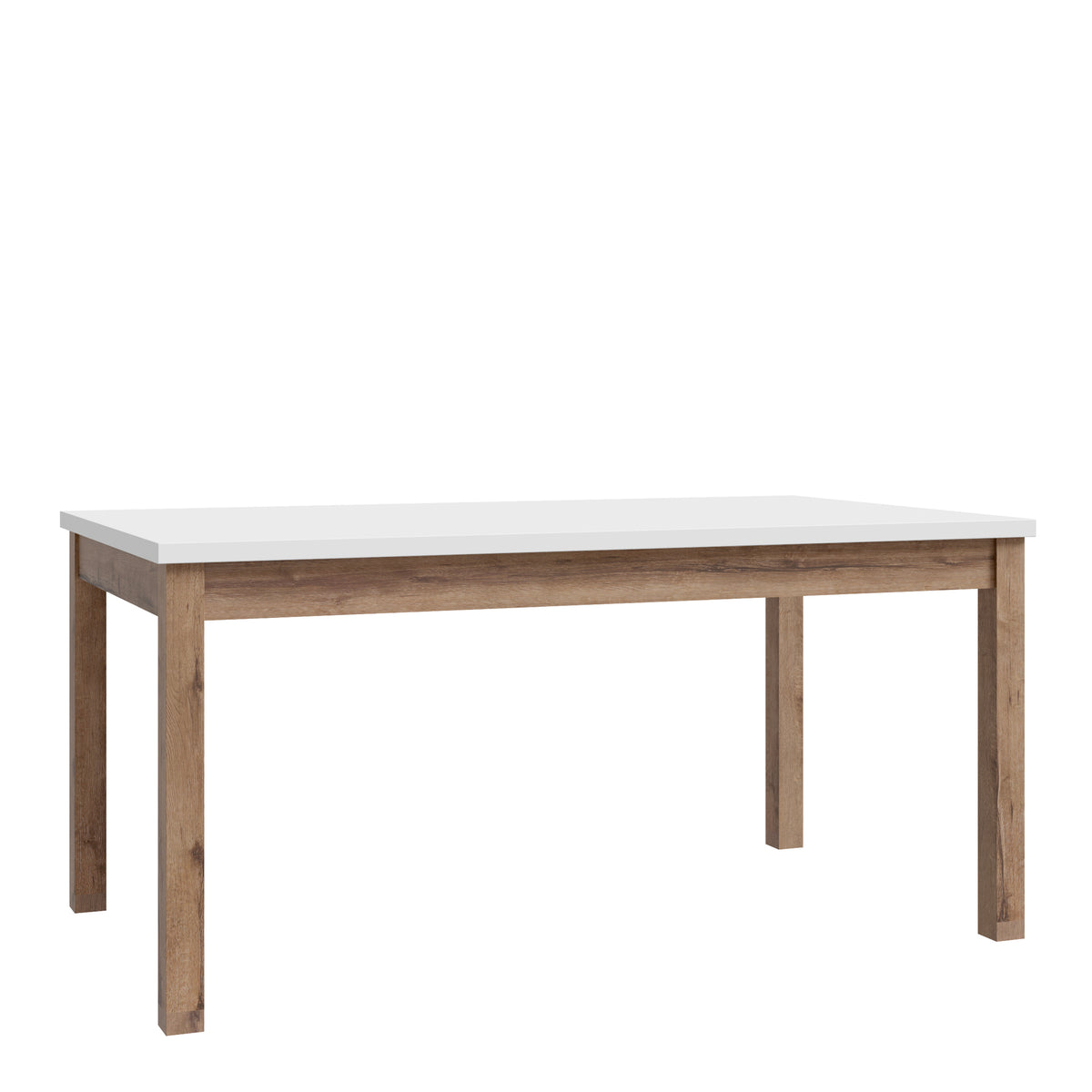 Wensley Dining Table in Light Grey and Oak 160.4x90cm — front view