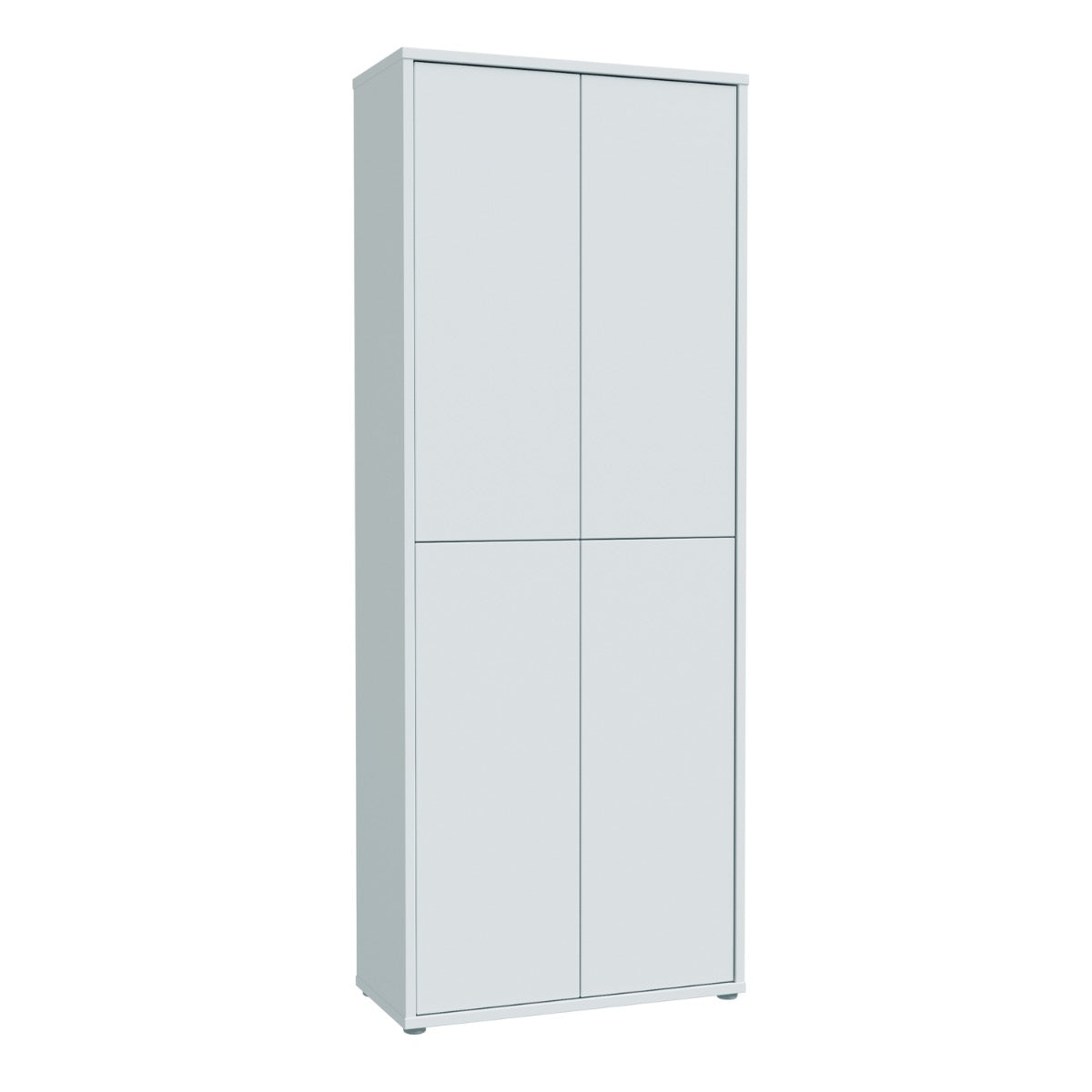 Alice Springs Tall Shoe Cabinet with 4 Doors in Light Grey