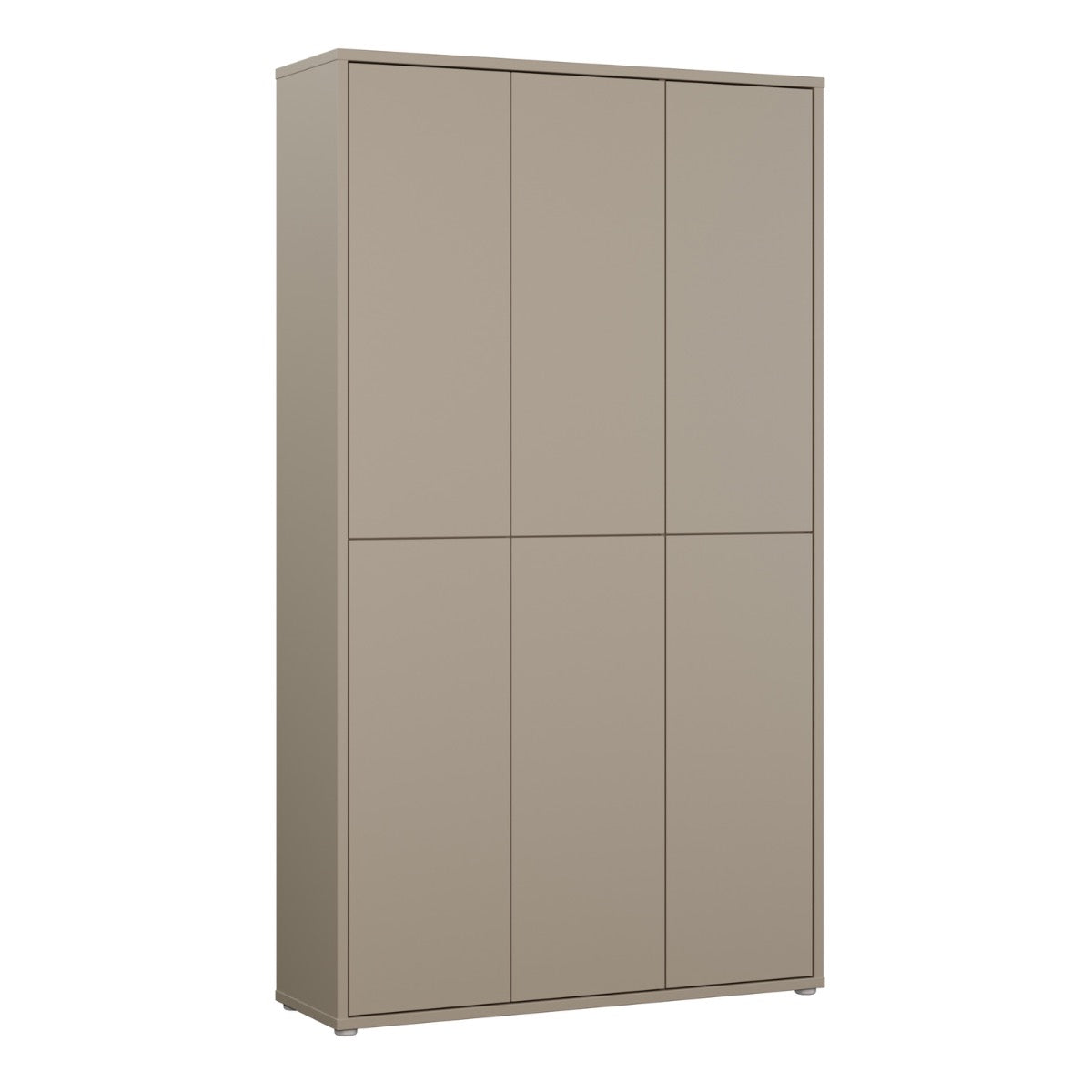 Alice Springs Tall Shoe Cabinet with 6 Doors in Taupe
