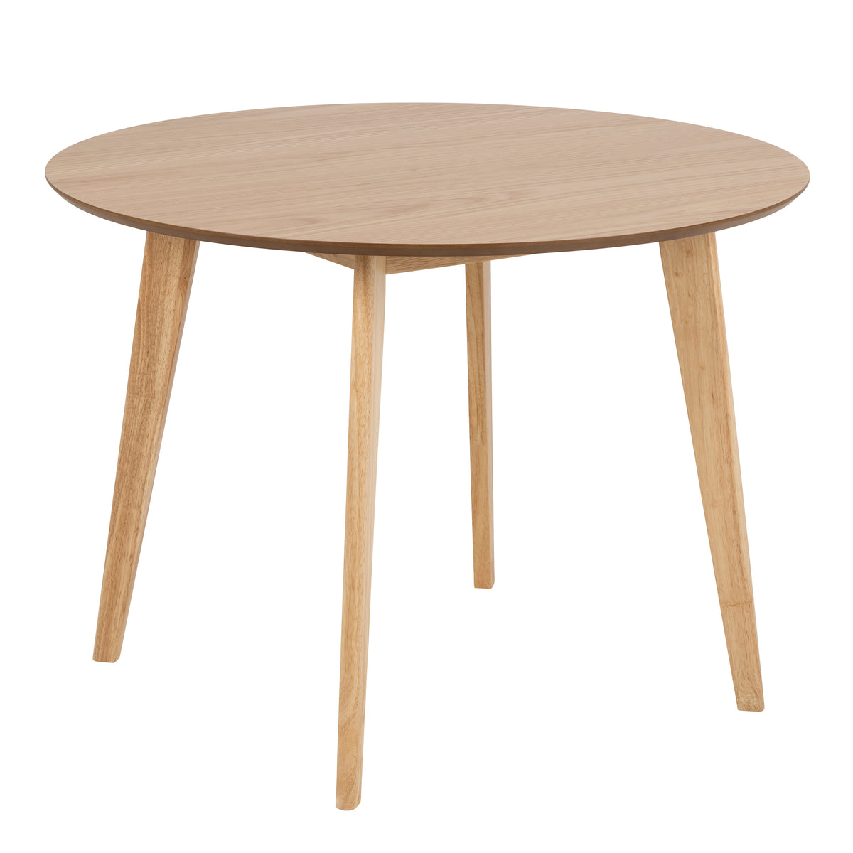 Roxby Round Dining Table in Oak 105cm — front view