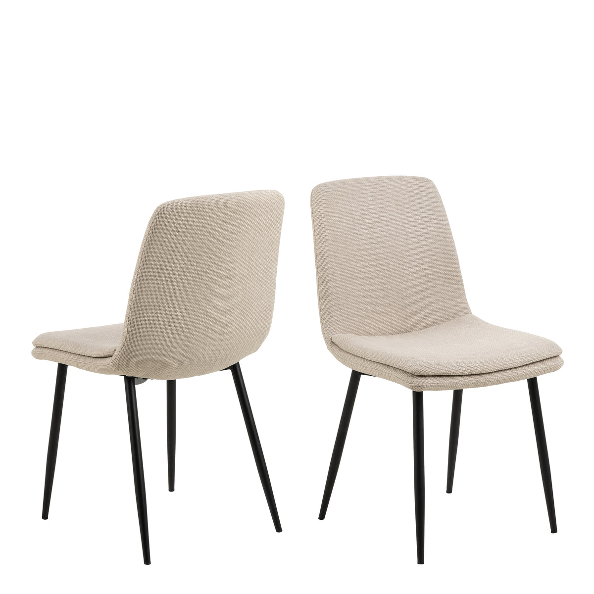 Becca Dining Chair in Beige Set of 4 — front view