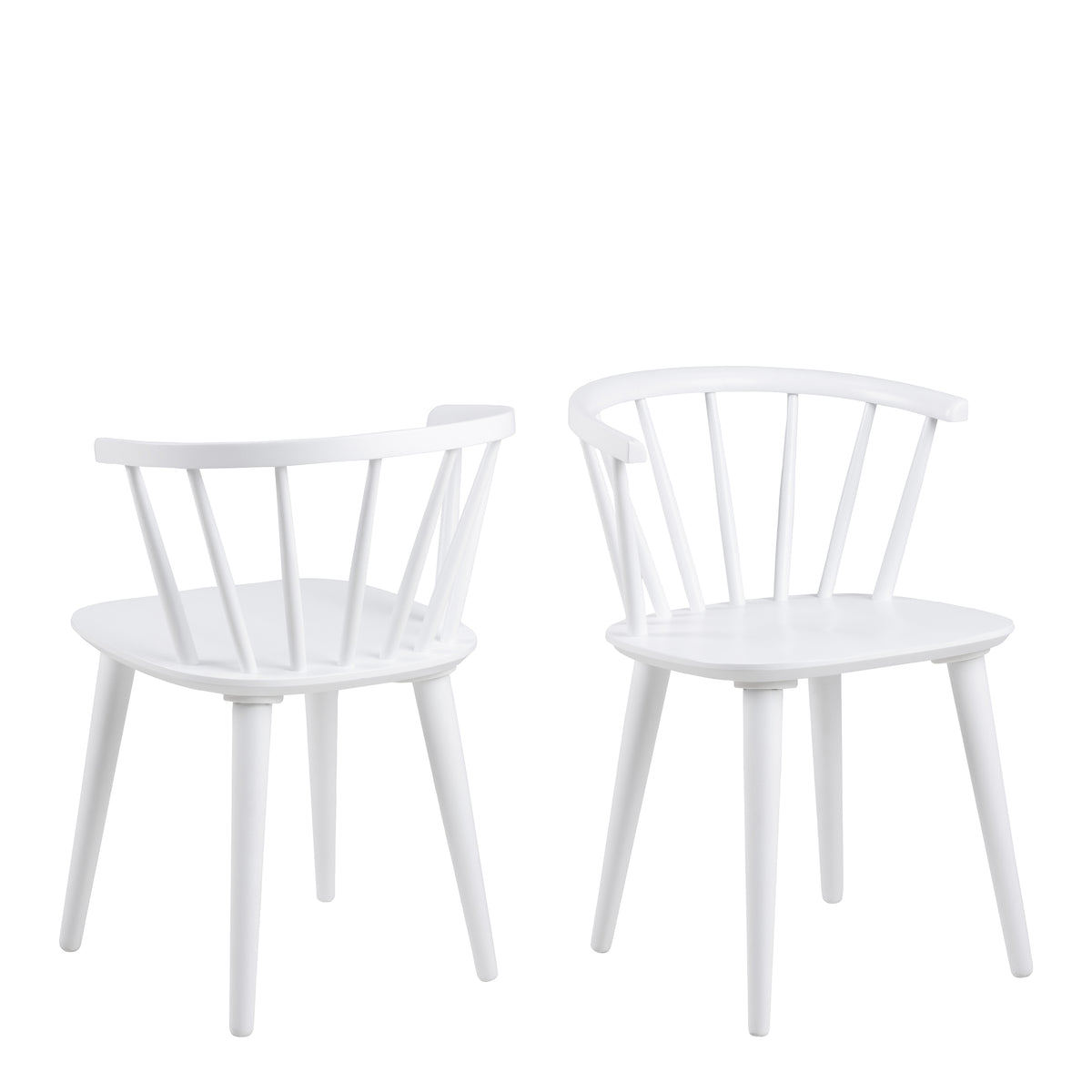 Ida Dining Chair in White Set of 2 — front view