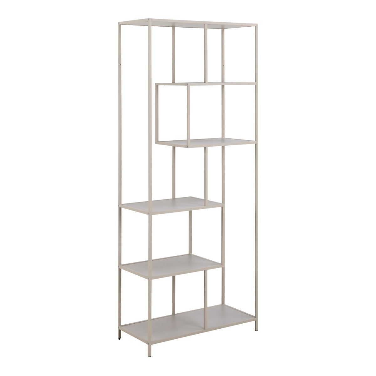 Seaford Grey Bookcase with 5 Shelves | Open Storage Display