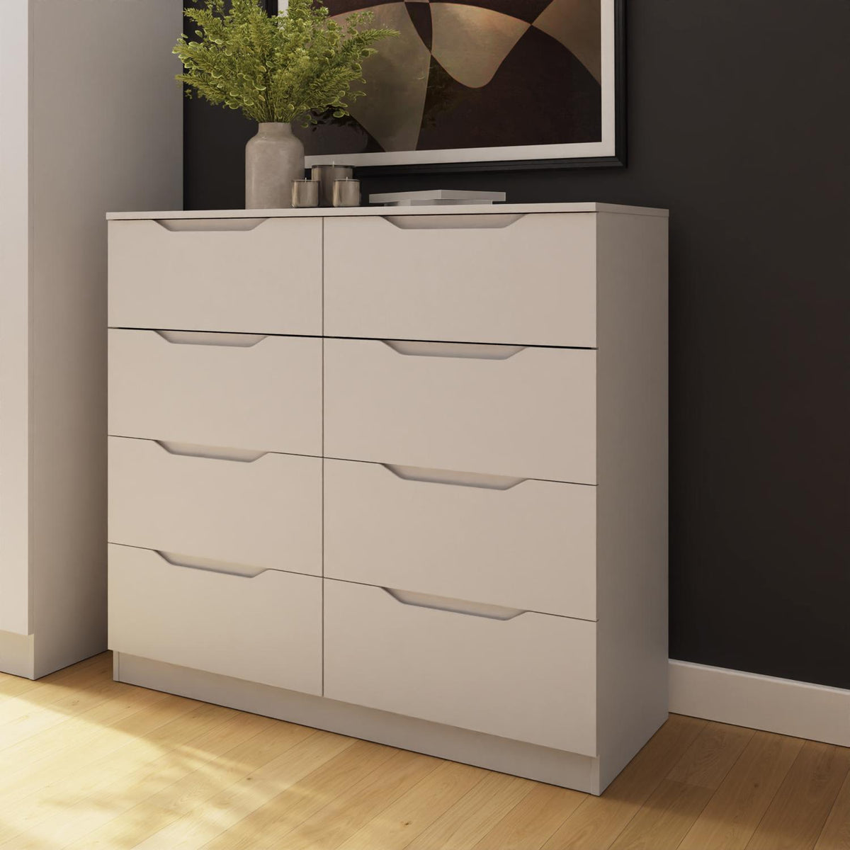 Luno 8 Drawer Chest Of Drawers - White
