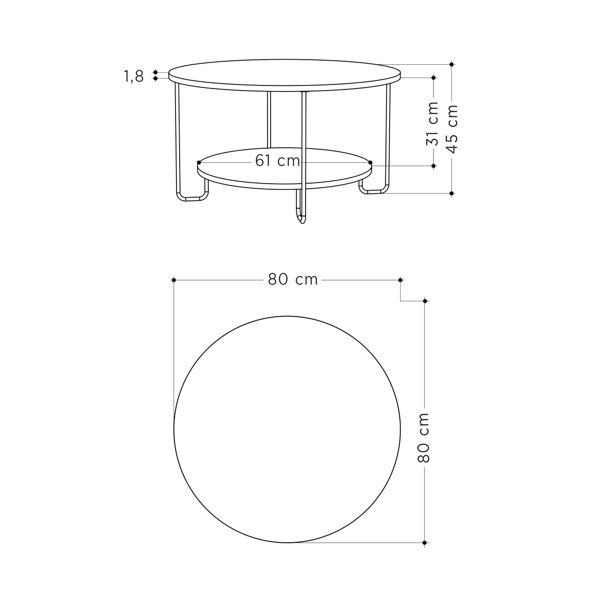Corro Modern Coffee Table Dark Coffee