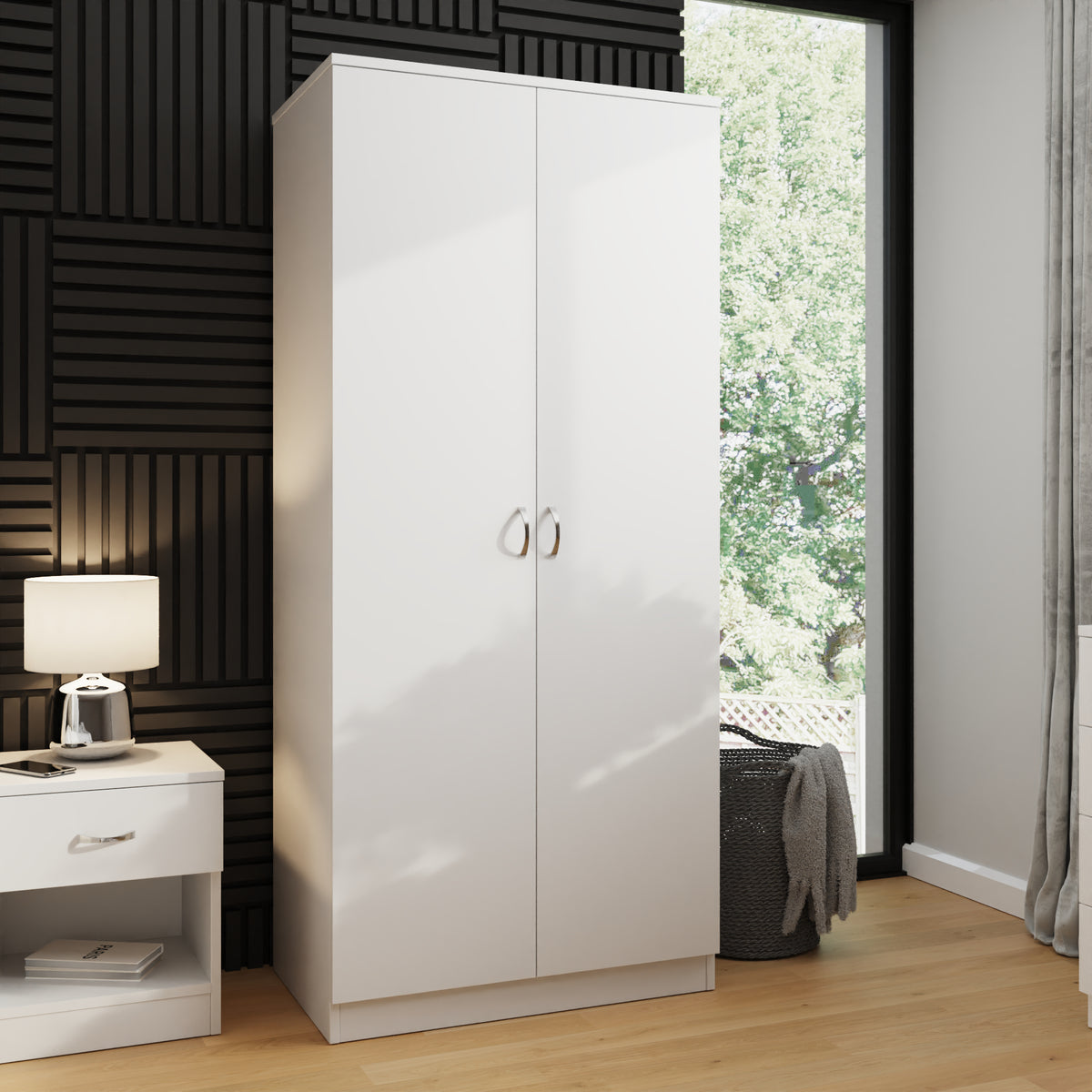 Promo 2 Door Double Wardrobe - White