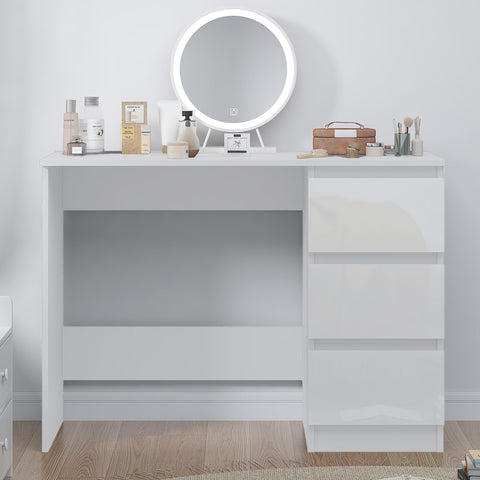 FWStyle Stora 3 Drawer Dressing Table - White Gloss Front