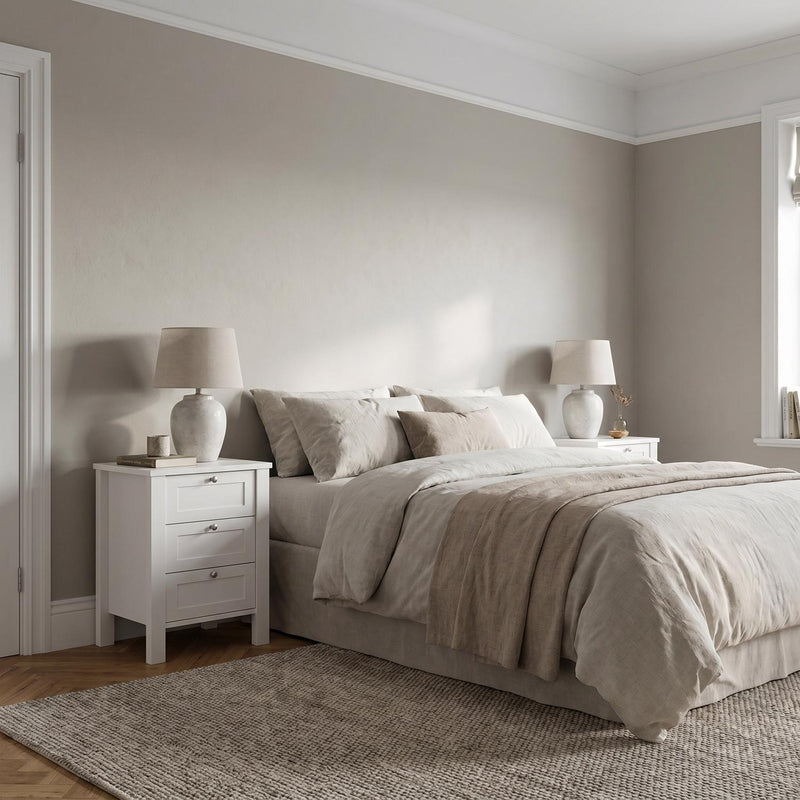 FWStyle Set Of 2 Shaker Style Bedside Tables - White