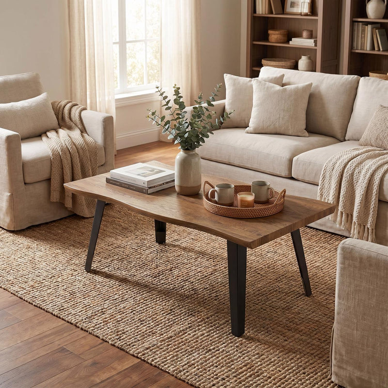 Nassau Wave Edge Coffee Table - Oak