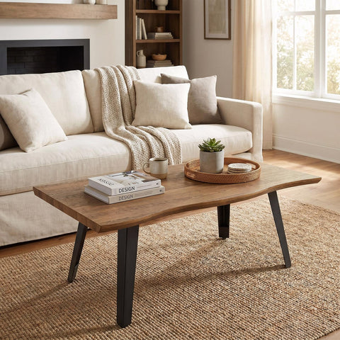 Nassau Wave Edge Coffee Table - Oak