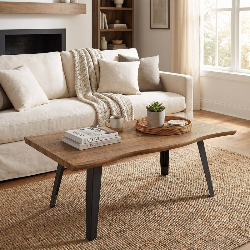 Nassau Wave Edge Coffee Table - Oak