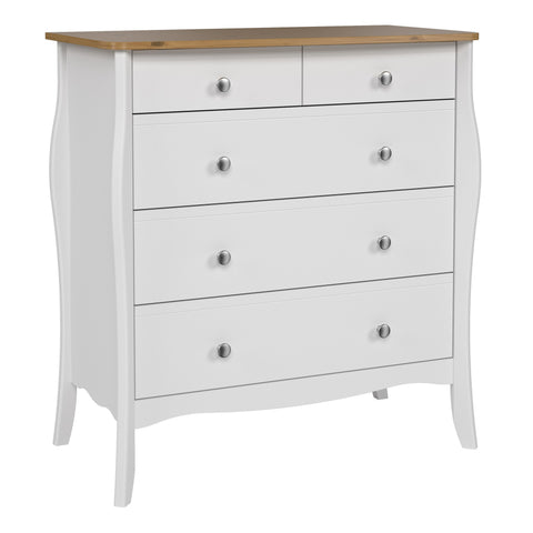 Baroque 2 and 3 Drawer Chest in Pure White and Iced Coffee Lacquer - view 1
