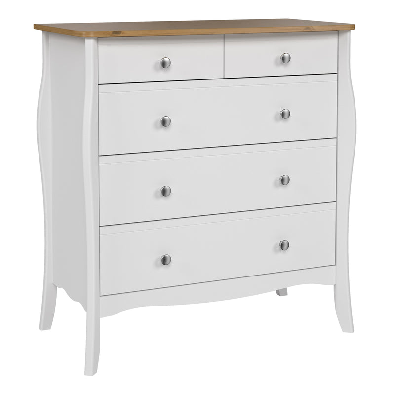 Baroque 2 and 3 Drawer Chest in Pure White and Iced Coffee Lacquer - view 1