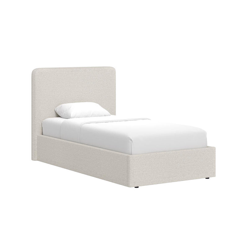 Walton Beige Fabric Single Ottoman Storage Bedframe