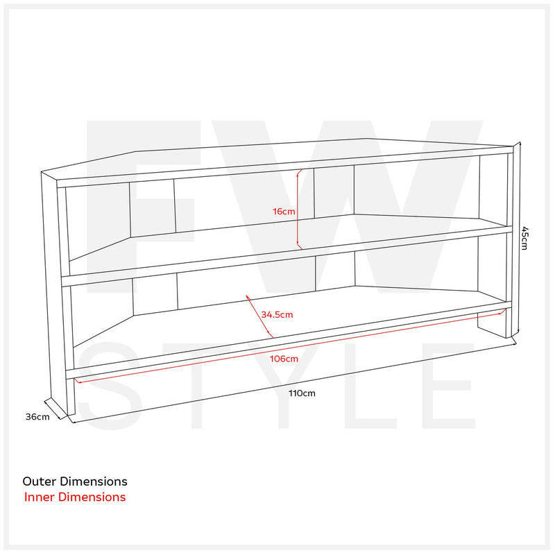 Corner TV Unit - Putty Beige
