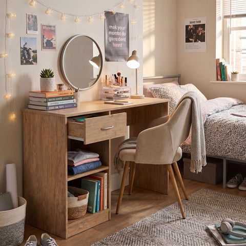 FWStyle Promo 1 Drawer Open Shelf Study Desk - Oak