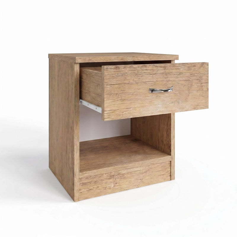 Promo 1 Drawer Nightstand With Shelf - Oak