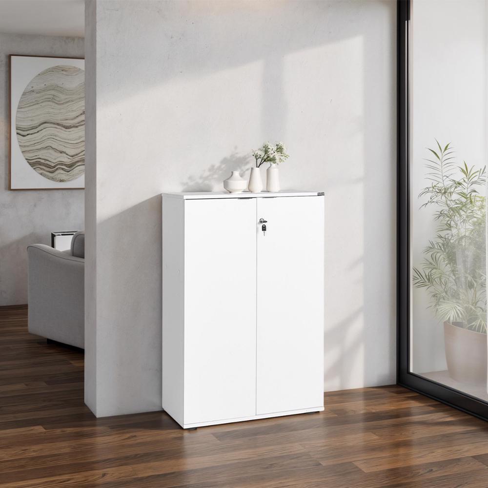 Rio Matt White Office Filing Cabinet - Lockable Storage