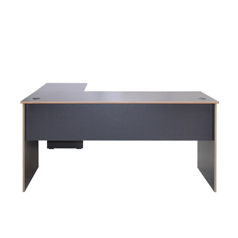 Adore Rio Anthracite Grey Corner Desk with Oak Trim - Large Reversible Office Desk