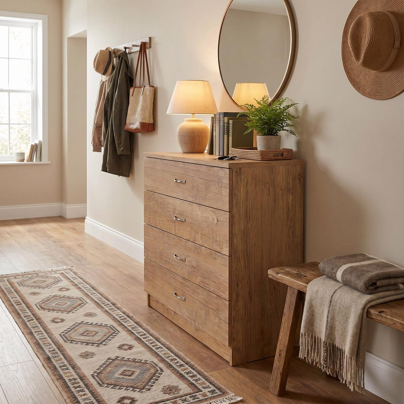 Promo 4 Drawer Chest Of Drawers - Oak