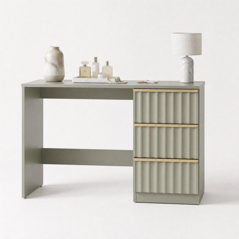 Lania 3 Drawer Dressing Table / Desk - Green