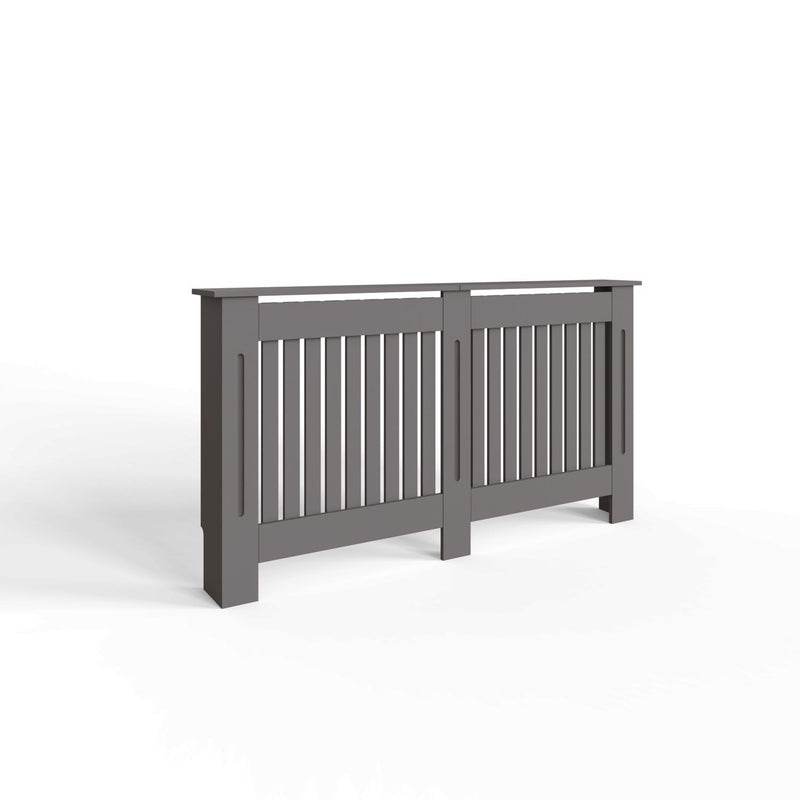 FWStyle Vertical Slat Large MDF Grey Radiator Cover