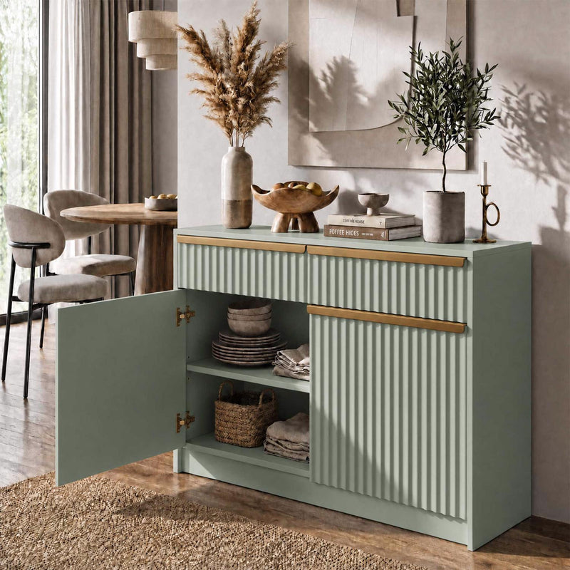 Lania 2 Door 2 Drawer Large Sideboard - Green