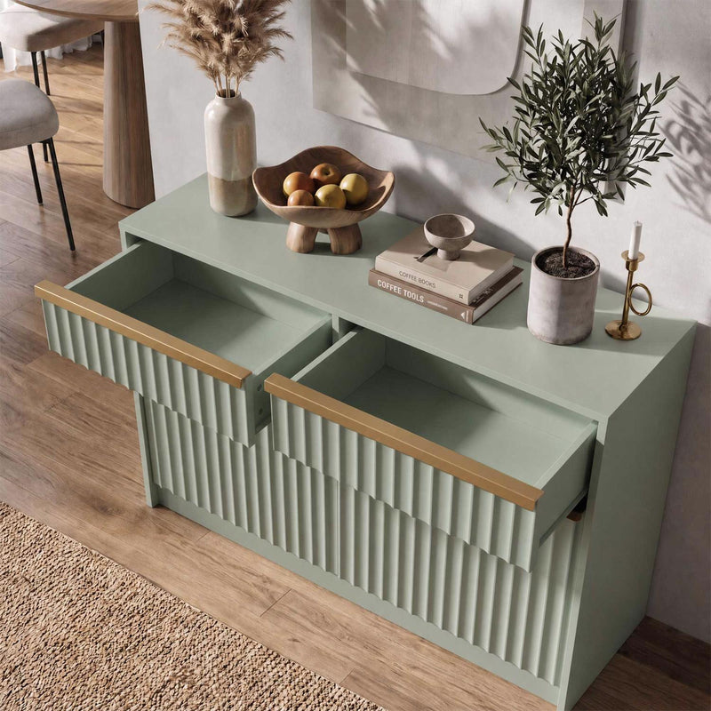 Lania 2 Door 2 Drawer Large Sideboard - Green