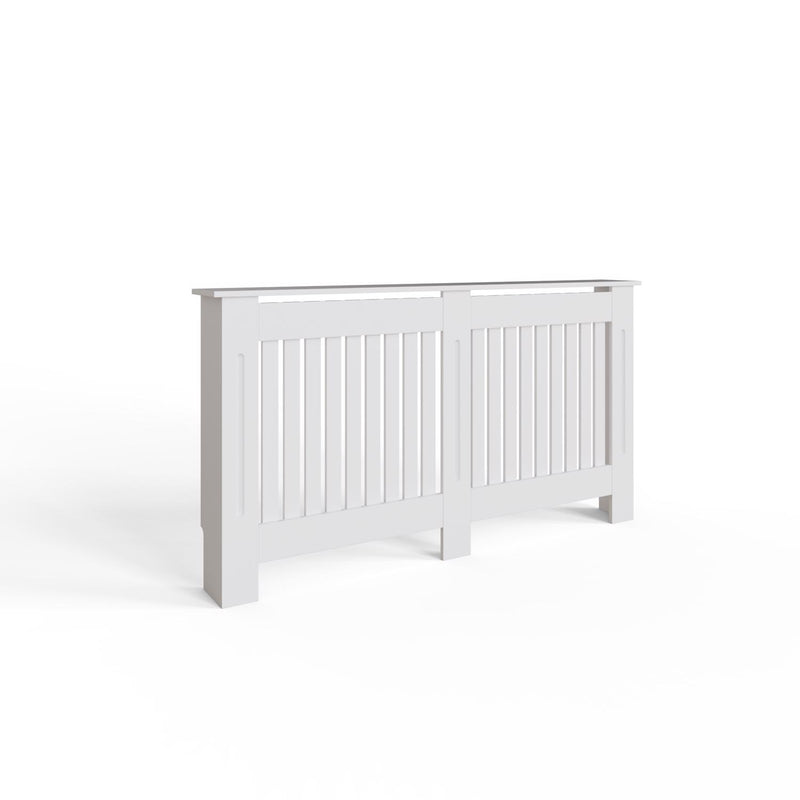 FWStyle Vertical Slat Large MDF White Radiator Cover