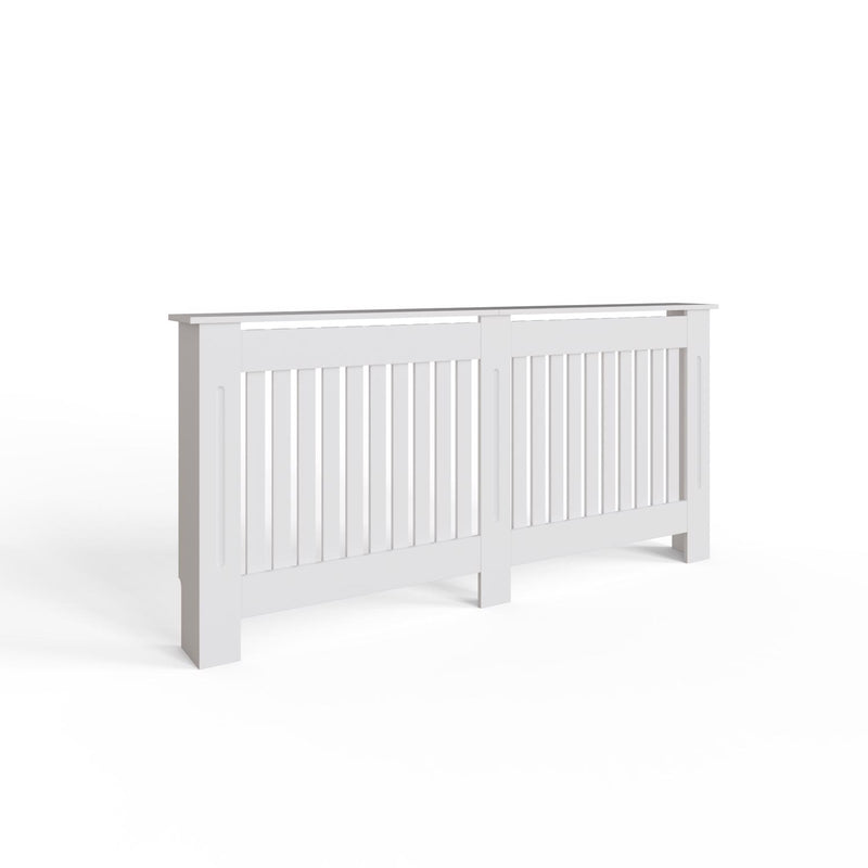 FWStyle Vertical Slat Extra Large MDF White Radiator Cover