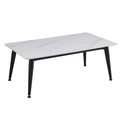 Monaco Sintered Stone Coffee Table Granite Effect - White