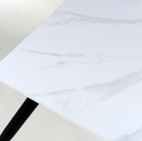 Monaco Sintered Stone Side Table Granite Effect - White