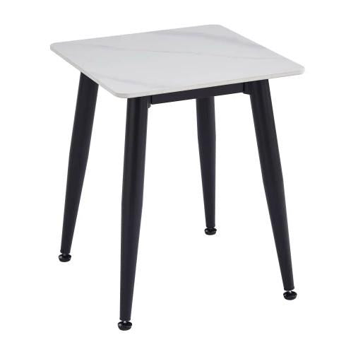 Monaco Sintered Stone Side Table Granite Effect - White
