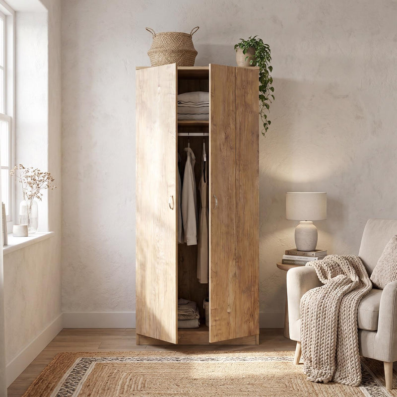 Promo 2 Door Double Wardrobe - Oak
