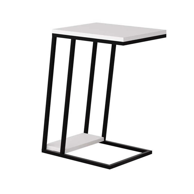 FWStyle Pal 2 Tier White Sofa End Table
