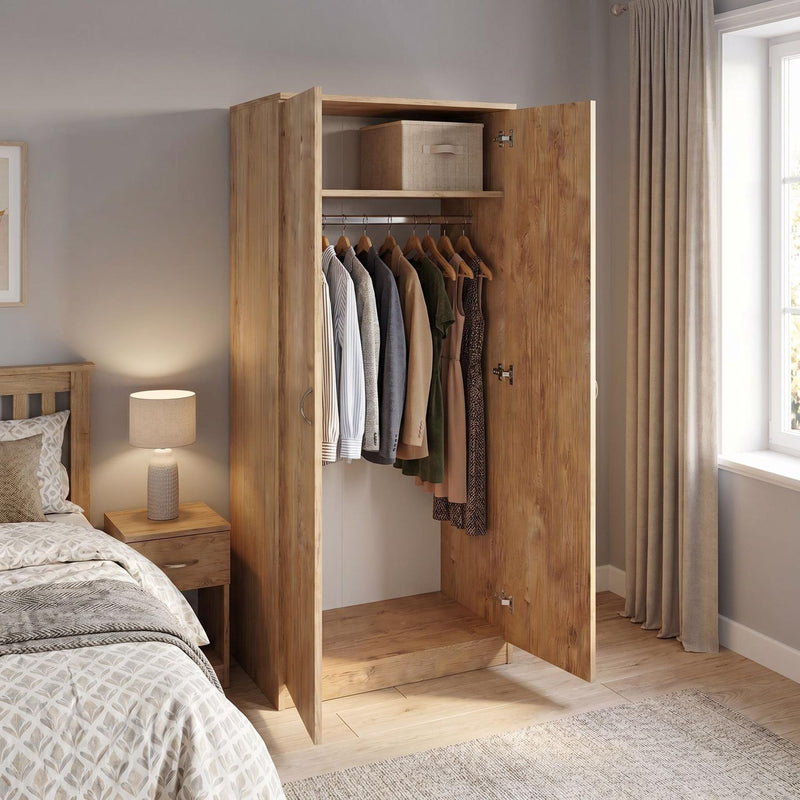 Promo 2 Door Double Wardrobe - Oak