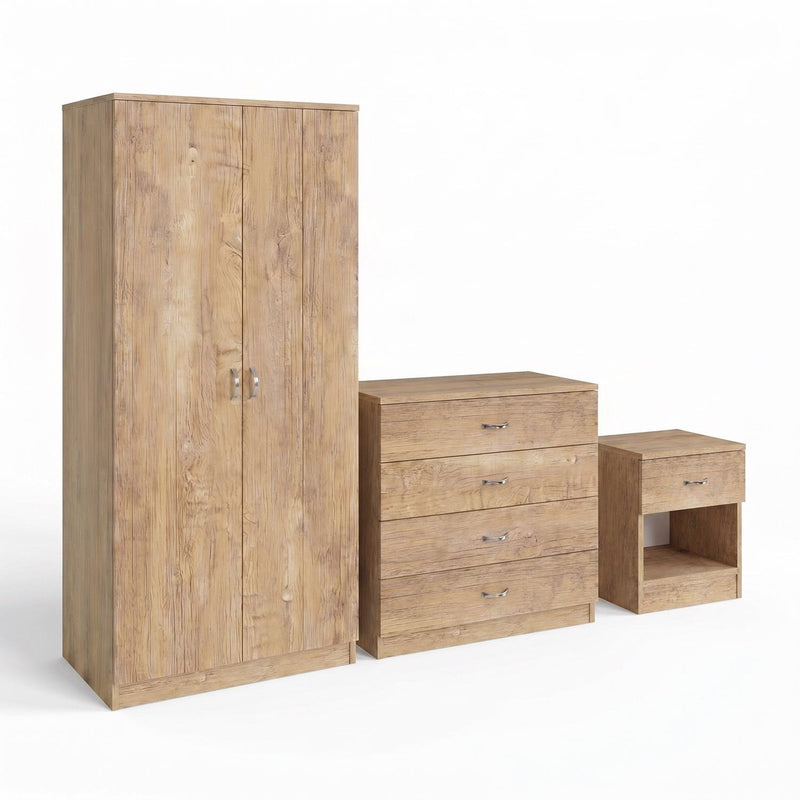 Promo 3 Piece Bedroom Furniture Set - Oak