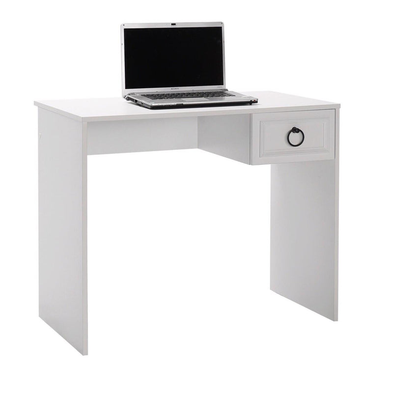 Adore Matt White Laptop Study Desk with 1 Drawer