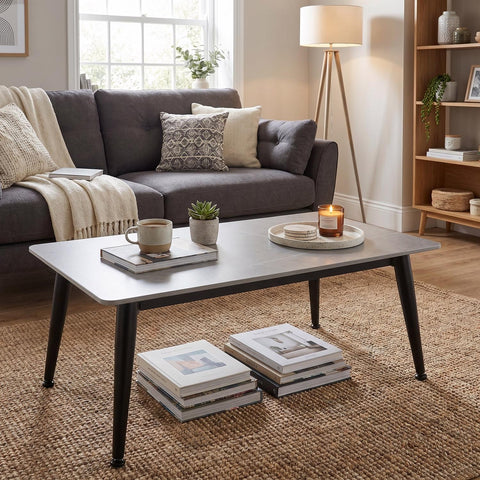 Monaco Sintered Stone Coffee Table Granite Effect - Grey