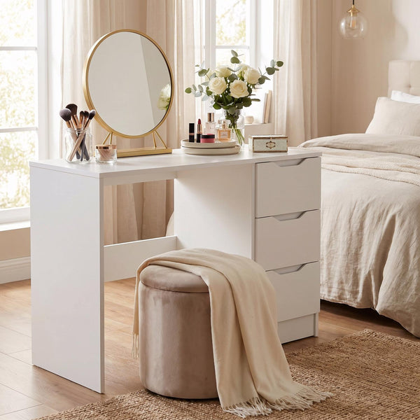 Luno 3 Drawer Dressing Table - White